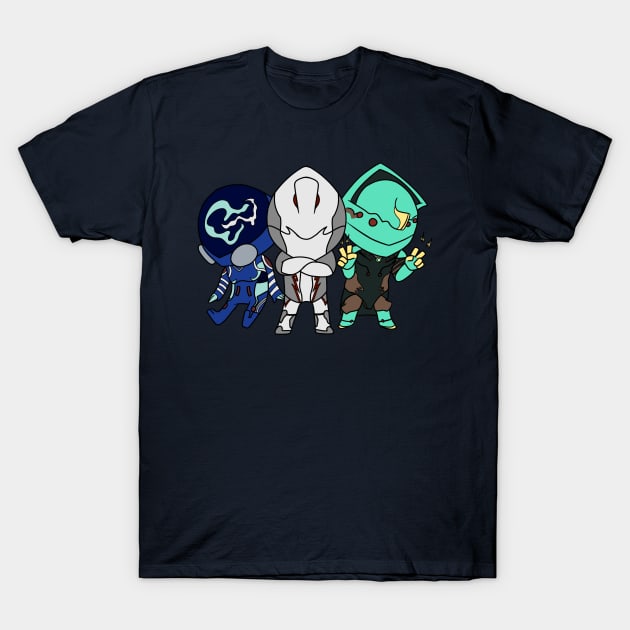 Chibi Warframe Trio T-Shirt by ShabtiFoxx